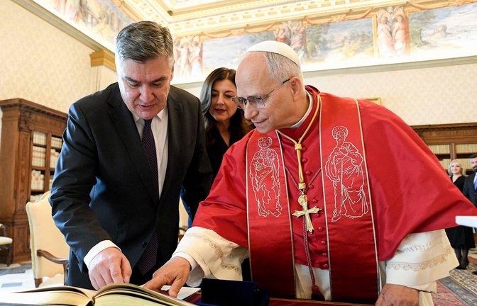 Zoran Milanovic zu Besuch beim Papst.<span class='image-autor'>Foto: AFP/HANDOUT</span>