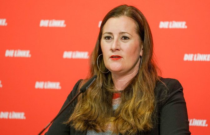 Mit der Forderung nach mehr sozialer Gerechtigkeit will Linken-Chefin Janine Wissler ihre Partei wieder stark machen.<span class='image-autor'>Foto: IMAGO//Fotostand / Reuhl</span>