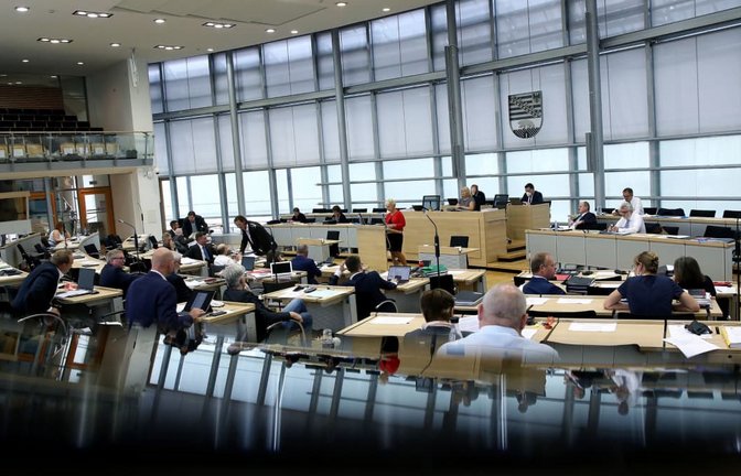 Landtag von Sachsen-Anhalt: Wer verfügt hier künftig über eine Regierungsmehrheit?<span class='image-autor'>Ronny Hartmann/dpa</span>