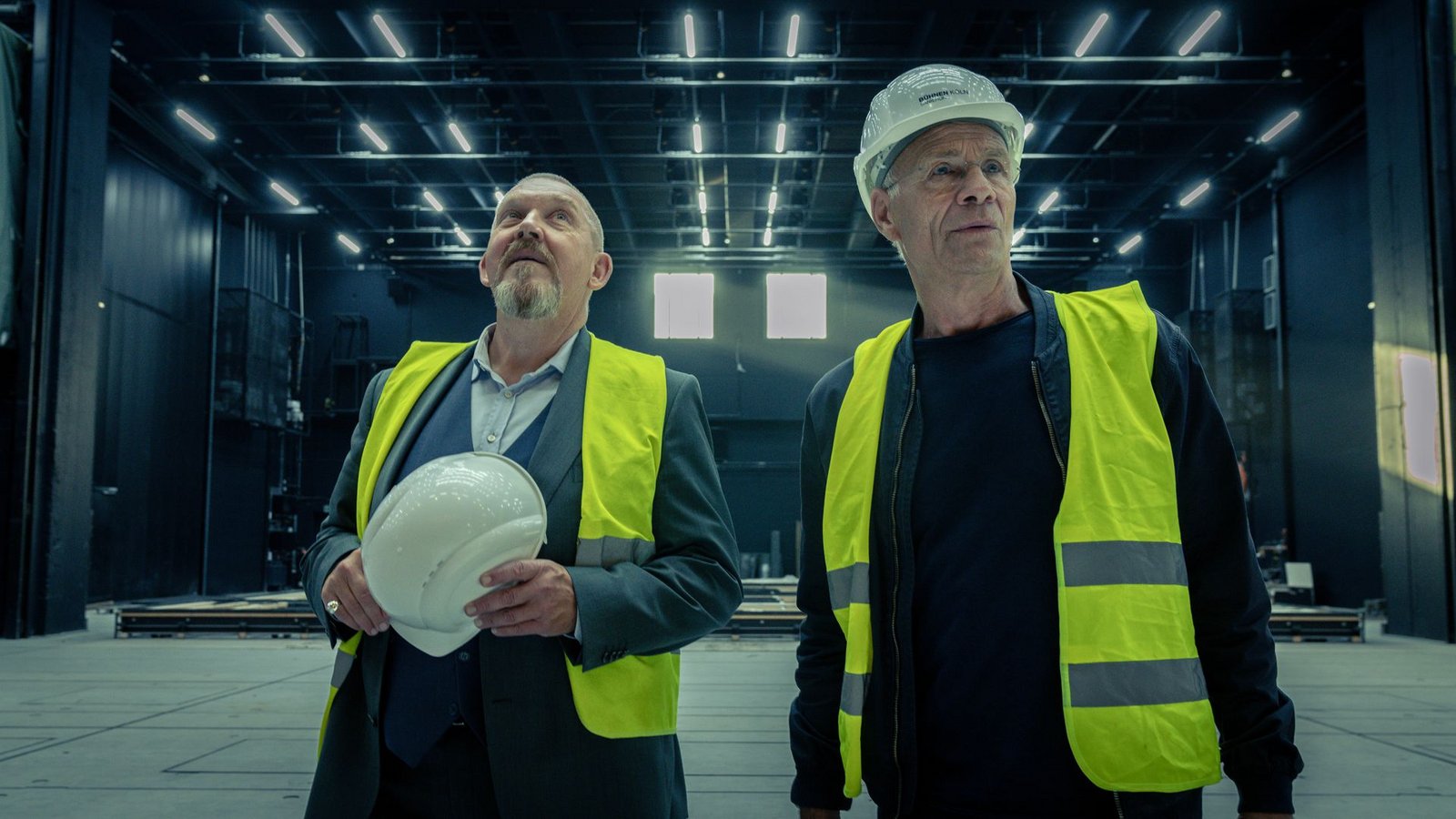Die Kölner Oper ist eine Baustelle, doch die Kommissare Freddy Schenk (Dietmar Bär) und Max Ballauf (Klaus J. Behrendt) bekommen dennoch Dramatik bei der Arbeit geboten.Foto: WDR/Thomas Kost