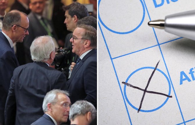 Im „Politbarometer“ des ZDF ist die in Teilen rechtsextreme AfD erstmals stärkste Kraft. Die Umfrage erhebt auch Daten zur Beliebtheit von Politikern. Wie schnitten Merz, Pistorius und Co. ab?<span class='image-autor'>Foto: IMAGO/Björn (links) | dpa (rechts)</span>