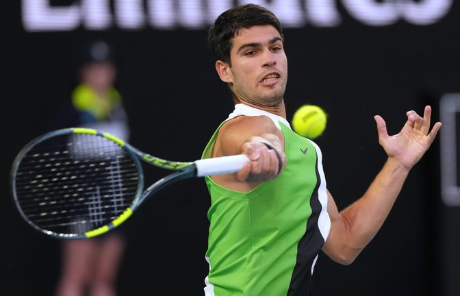 Carlos Alcaraz ist bei den Qatar ExxonMobil Open 2026 am Start.<span class='image-autor'>Foto: picture alliance/dpa/AP | Asanka Brendon Ratnayake</span>