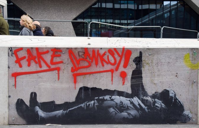 Banksy-Werk in London.<span class='image-autor'>Foto: IMAGO/ZUMA Press</span>