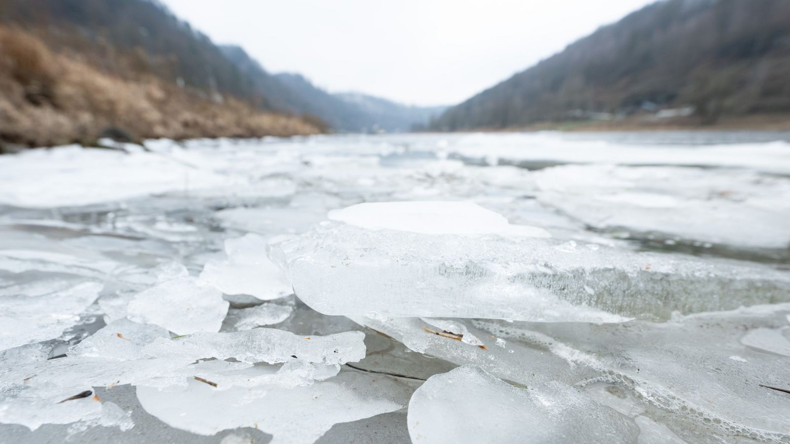 Eisschollen auf der Elbe bei Bad Schandau in Sachsen.Foto: Sebastian Kahnert/dpa Eisschollen auf der Elbe bei Bad Schandau in Sachsen.Foto: Sebastian Kahnert/dpa