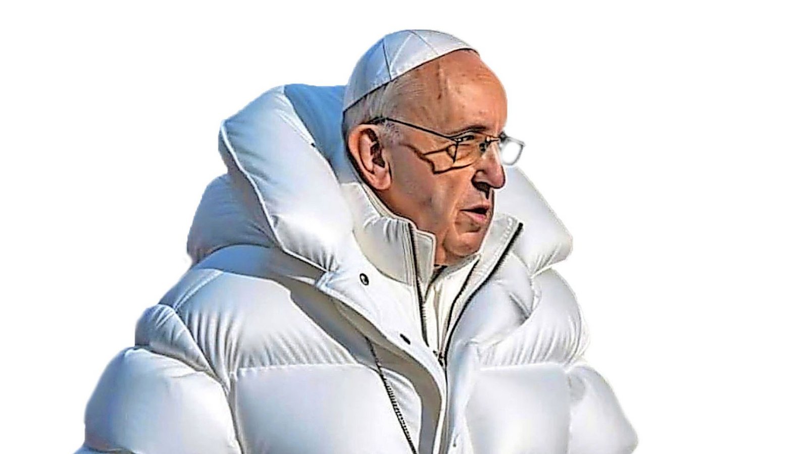 Ein (gefälschtes) Bild geht um die Welt: der Papst in Designer-Daunenjacke des Luxuslabels Balenciaga.Quelle: X/@get_zion Ein (gefälschtes) Bild geht um die Welt: der Papst in Designer-Daunenjacke des Luxuslabels Balenciaga.Quelle: X/@get_zion