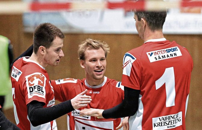 Gibt es für Tobias Rommel, Daniel Wörsinger und Kolja Meyer (von links) auch gegen Calw wieder viel zu bejubeln? Foto: Küppers