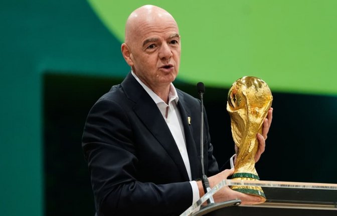 Der Fifa-Präsident Gianni Infantino plant, den WM-Fußball weiter zu kommerzialisieren.<span class='image-autor'>Tony Gutierrez/AP/dpa</span>