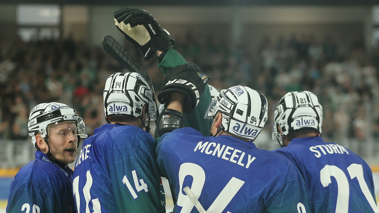 Die Steelers-Akteure durften gegen Heilbronn sechs Mal jubeln. Foto: Baumann