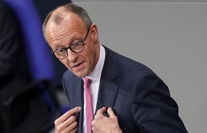 In der Bredouille: Friedrich Merz.<span class='image-autor'>Foto: dpa/Michael Kappeler</span>