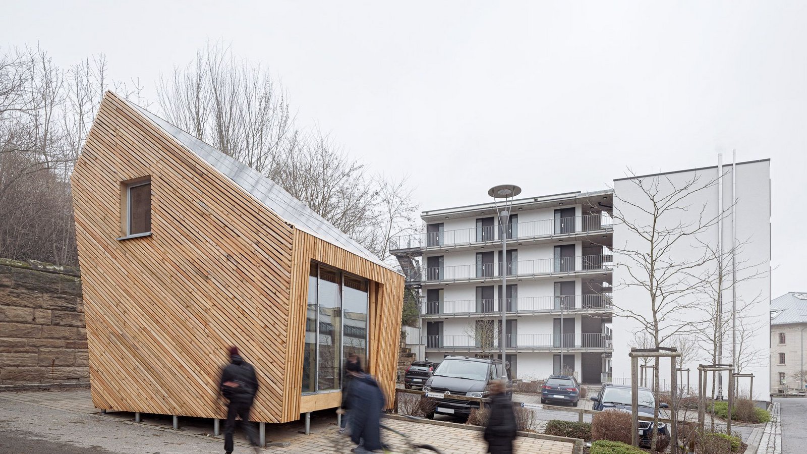 . . . auf einem Parkplatz.Foto: Hochschule Coburg . . . auf einem Parkplatz.Foto: Hochschule Coburg