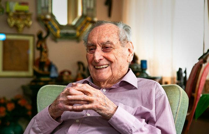 Walter Schultheiß, ein Vorbild für die Schwaben, hat am Donnerstag mit seiner Familie im kleinen Kreis seinen 99. Geburtstag gefeiert.<span class='image-autor'>Foto: /Wilhelm Mierendorf</span>