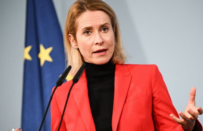 Drängt auf neue Sanktionen gegen Russland: die EU-Außenbeauftragte Kaja Kallas<span class='image-autor'>Britta Pedersen/dpa</span>