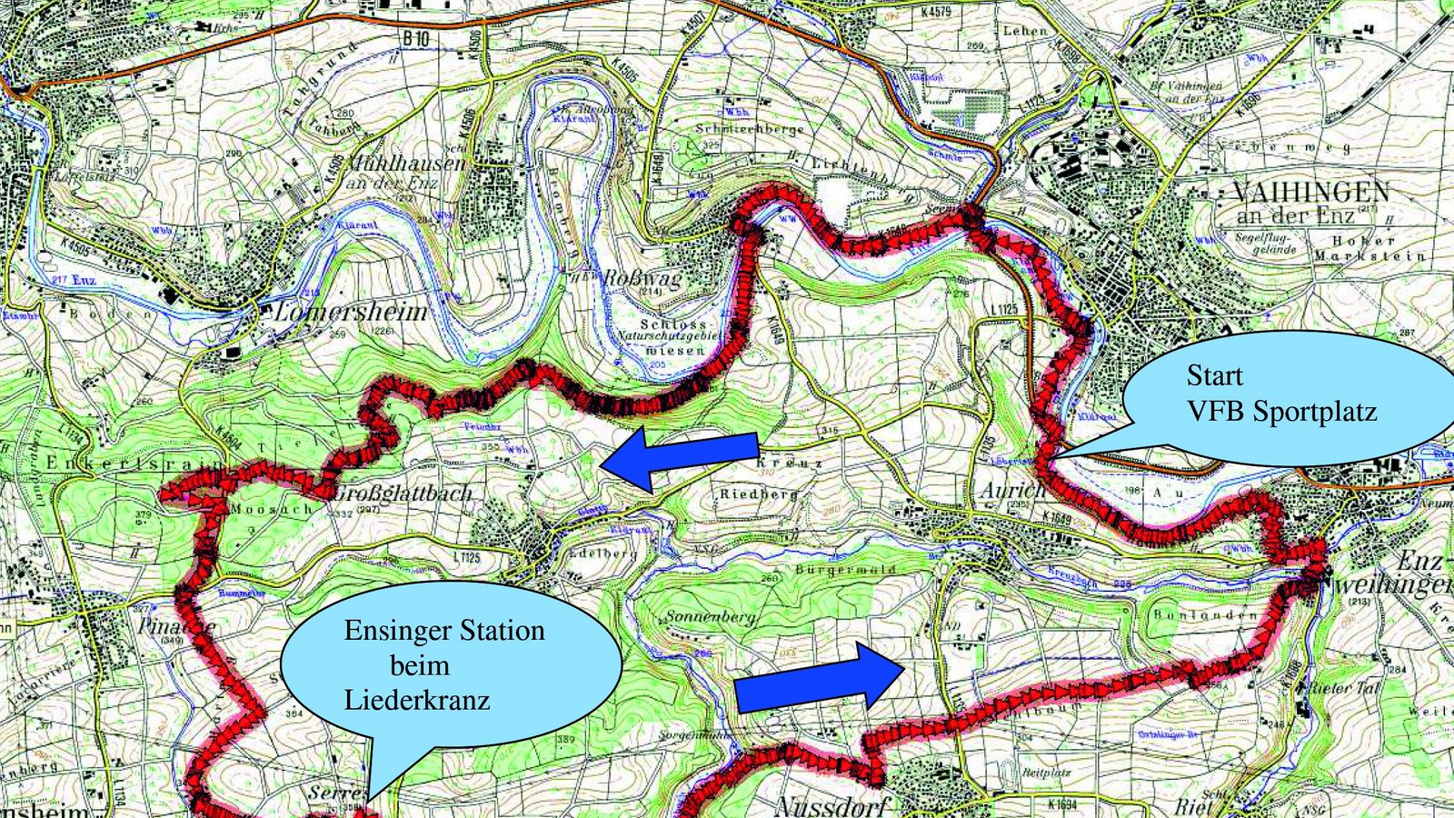 Auf eine 33 Kilometer lange Rundfahrt dürfen sich die Radfahrer freuen. Zum Vergrößern bitte anklicken. 