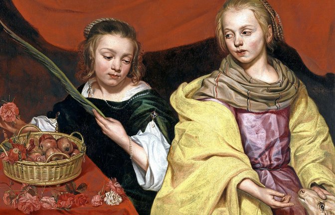Die Heiligen Agnes und Dorothea (um 1655) wirken auf dem Bild von Michaelina Wautiers wie Mädchen von nebenan.<span class='image-autor'>Foto: Rik Klein Gotink</span>