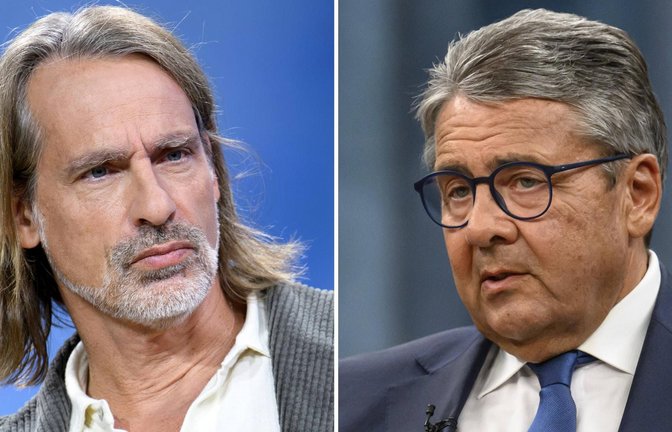 Richard David Precht (Links) und Sigmar Gabriel sind beim Thema Umgang mit Russland ganz anderer Meinung.<span class='image-autor'>Foto: IMAGO/Panama Pictures & IMAGO/Uwe Koch</span>