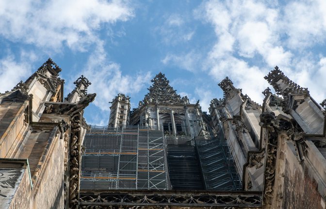 Genau genommen ist ein Münster ja nie fertig.<span class='image-autor'>Foto: dpa/Stefan Puchner</span>