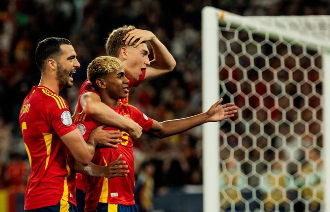 Lamine Yamal und Spanien hatten mehrfach Grund zum Jubeln.<span class='image-autor'>Foto: IMAGO/Beautiful Sports</span>