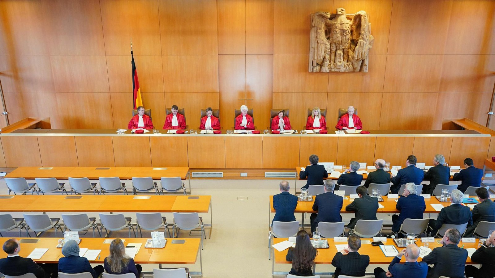 Wie schon zur Verhandlung blieb die Ex-NPD auch der Urteilsverkündung fern.Foto: AFP/UWE ANSPACH