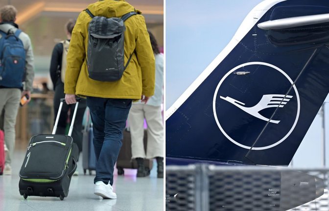 Die Lufthansa streicht auf ihren Kurz- und Mittelstreckenflügen die kostenfreie Mitnahme eines kleinen Kabinenkoffers.<span class='image-autor'>Foto: Malin Wunderlich/dpa/Malin Wunderlich, Sven Hoppe/dpa</span>