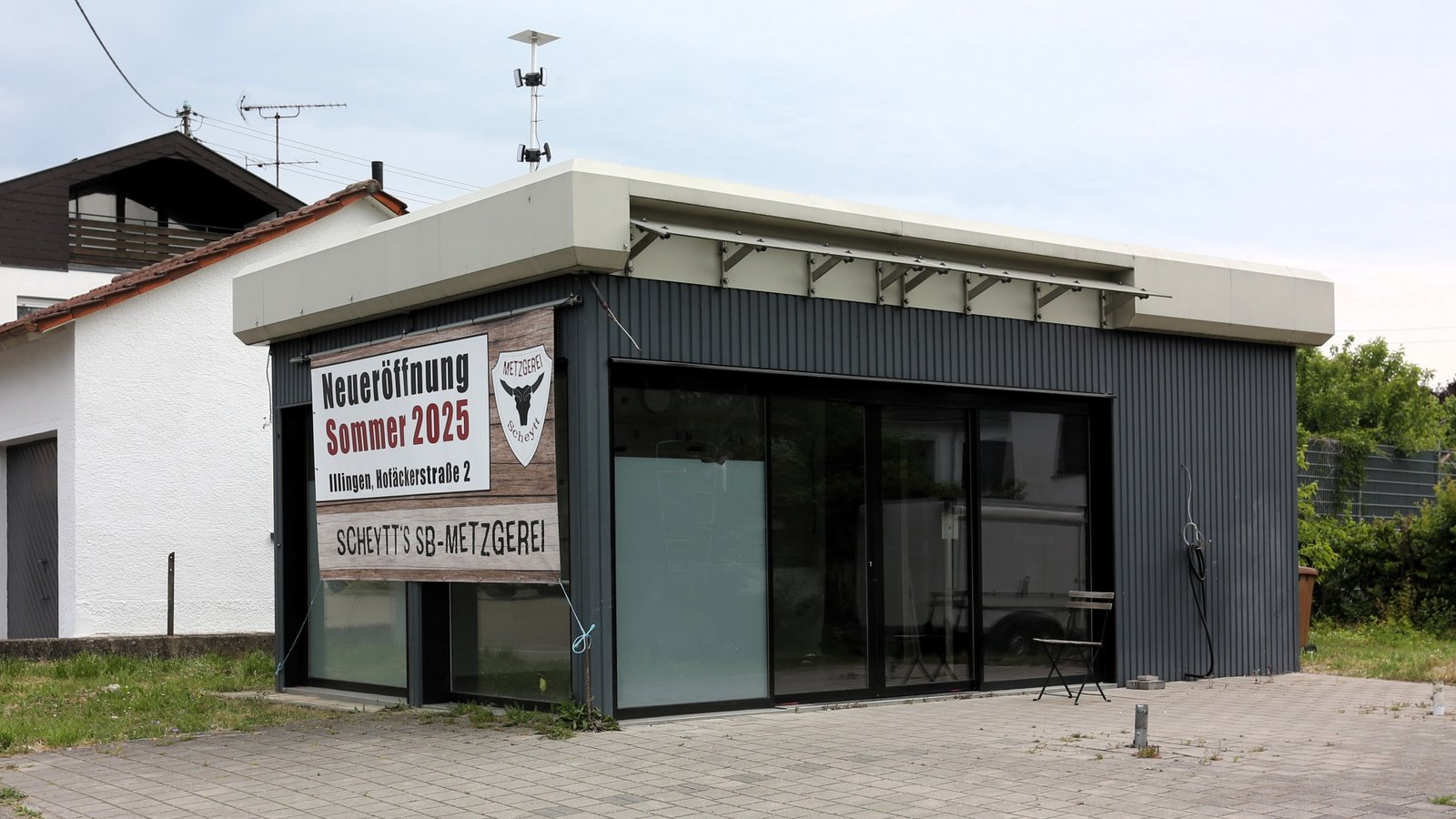 An der Illinger Hofäckerstraße entsteht ein rund um die Uhr geöffneter Metzgershop. Foto: Küppers An der Illinger Hofäckerstraße entsteht ein rund um die Uhr geöffneter Metzgershop. Foto: Küppers