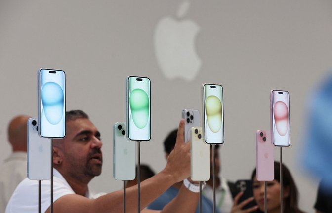 Am Dienstagabend stellte Apple unter anderem das iPhone 15 vor.<span class='image-autor'>Foto: Getty Images via AFP/JUSTIN SULLIVAN</span>