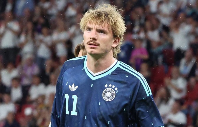 Nick Woltemade beim Testspiel in Mainz gegen Finnland im Mai 2026.<span class='image-autor'>Foto: IMAGO / Jan Huebner</span>