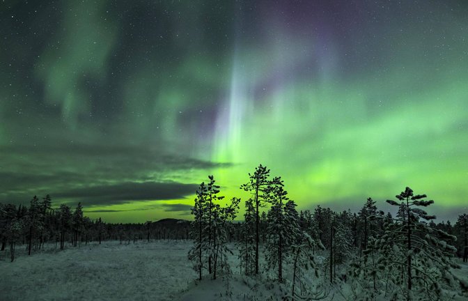 Polarlicht in Jokkmokk, Landkreis Norrbotten, in Schwedisch-Lappland.<span class='image-autor'>Foto: Imago/Imagebroker</span>