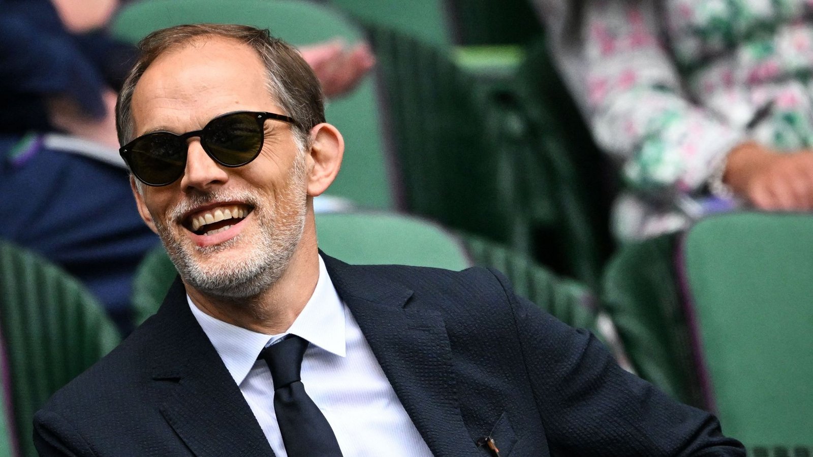 Der neue „Three Lions“-Trainer Thomas Tuchel sah an Tag drei Emma Raducanu siegen, ...Foto: AFP
