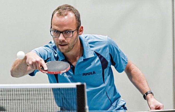 Zwei Einzelpunkte von Philipp Gutjahr reichten Kleinglattbach nicht. Der TSV verlor gegen Korntal II mit 6:9. Foto: Leitner