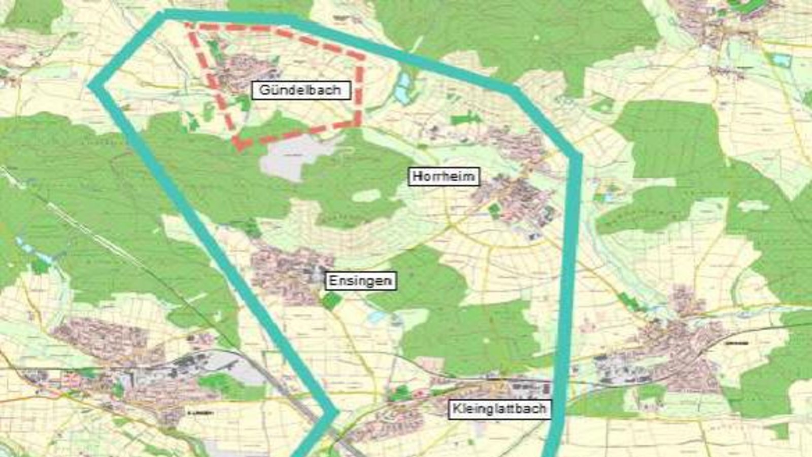 Geplant sind zwei Bereiche Mitte/Nord und Süd mit jeweils eigenem Wasserwerk und einem flächendeckendem Härtegrad von 8,2 dH (weich). Für Gündelbach (gestrichelte Linie) wäre alternativ auch eine reine Versorgung mit Bodenseewasser und somit einer Wasserhärte von 9,1 dH (mittel) möglich. Grafik: Dreher und Stetter Geplant sind zwei Bereiche Mitte/Nord und Süd mit jeweils eigenem Wasserwerk und einem flächendeckendem Härtegrad von 8,2 dH (weich). Für Gündelbach (gestrichelte Linie) wäre alternativ auch eine reine Versorgung mit Bodenseewasser und somit einer Wasserhärte von 9,1 dH (mittel) möglich. Grafik: Dreher und Stetter