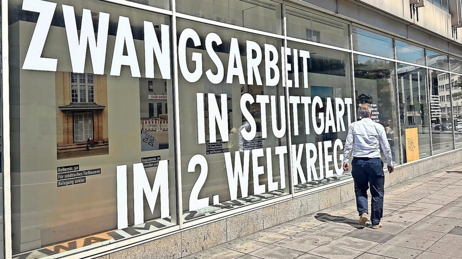 Fotoausstellung Zwangsarbeit in Stuttgart im ehemaligen Galeria-Kaufhof-Gebäude in der EberhardstraßeFoto: Jan Sellner