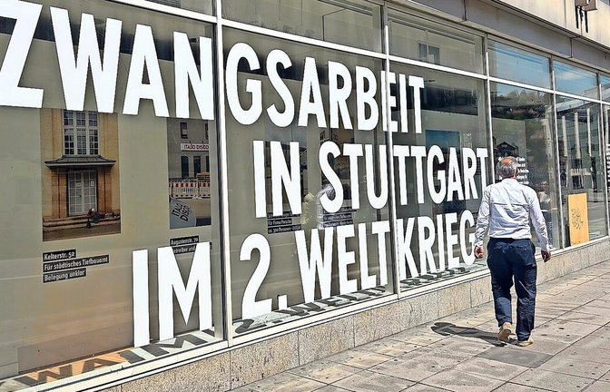 Fotoausstellung Zwangsarbeit in Stuttgart im ehemaligen Galeria-Kaufhof-Gebäude in der Eberhardstraße<span class='image-autor'>Foto: Jan Sellner</span>