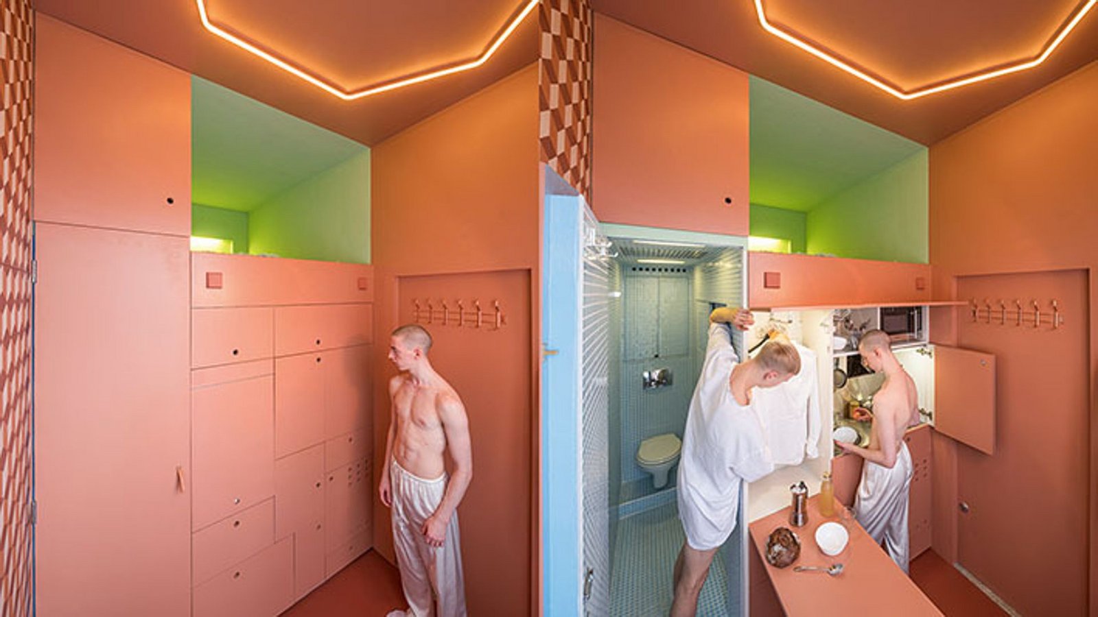 Für das Miniapartment gab es ebenfalls eine Anerkennung: •tar Strategies + Architecture, Board, Rotterdam, für das Projekt „Cabanon“.Foto: Callwey Verlag/Ossip van Duivenbode
