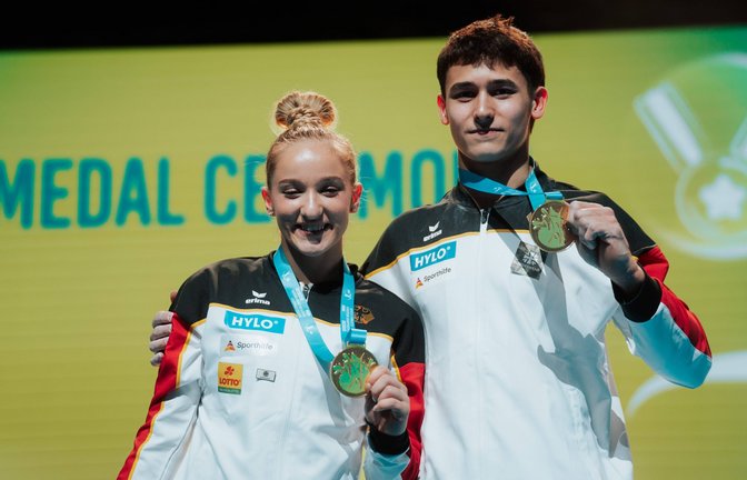Beim DTB-Pokal 2026 startet Karina Schönmaier im Mixed Cup, Timo Eder wird bei der Team Challenge antreten.<span class='image-autor'>Foto: IMAGO / Sports Press Photo</span>