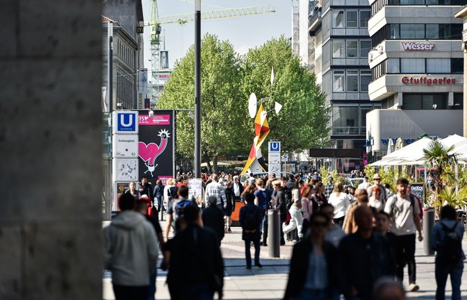 (Fast) alles wieder normal: ein Blick auf die Königstraße im Mai 2022<span class='image-autor'>Foto: Lichtgut/Max Kovalenko</span>