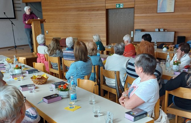 Ulrike Siegel beim Vortrag. <span class='image-autor'>Foto: Leins</span>