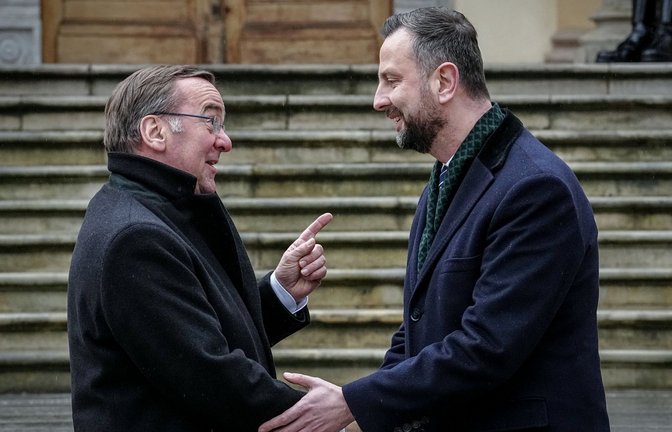 Verteidigungsminister Boris Pistorius wird bei seinem Besuch in Polen von seinen Amtskollegen Wladyslaw Kosiniak-Kamysz empfangen.<span class='image-autor'>Foto: dpa/Kay Nietfeld</span>