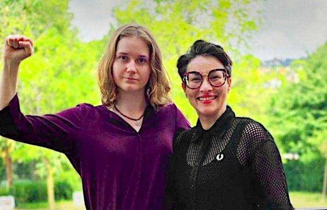 Amelie Vollmer (li.) und Ellena Schumacher-Kölsch kandidieren als  Doppelspitze der Linken für die ­Landtagswahl in Baden-Württemberg.<span class='image-autor'>Foto: Die Linke</span>