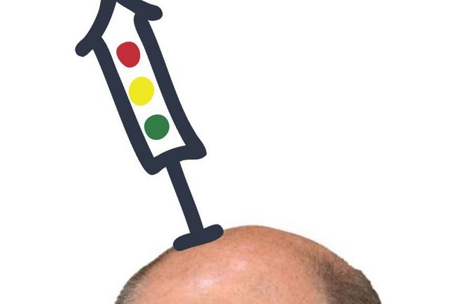Etwas Köpfchen und Licht an­knipsen: Der Rest wird auch noch.<span class='image-autor'>Foto: / dpa/Bernd von Jutrczenka; Illustration: Adobe Stock
/Anna; Montage: Rolfes</span>