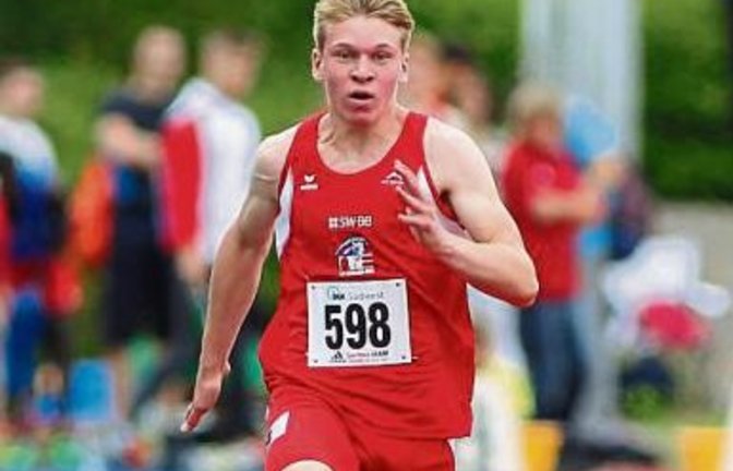 Vincent Fischer verpasst bei den süddeutschen Meisterschaften der U 23 über 100 Meter und über 200 Meter die Finalläufe jeweils nur um Haaresbreite.  Foto: Görlitz