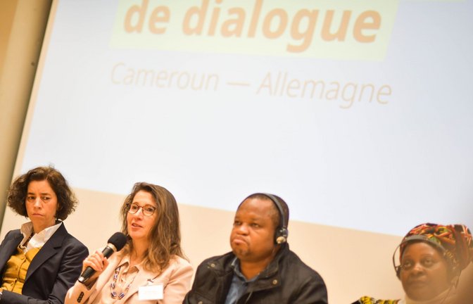 Pressekonferenz im Linden-Museum zum Thema Rückgabe von Kulturgütern nach Kamerun<span class='image-autor'>Foto: LICHTGUT/Max Kovalenko</span>
