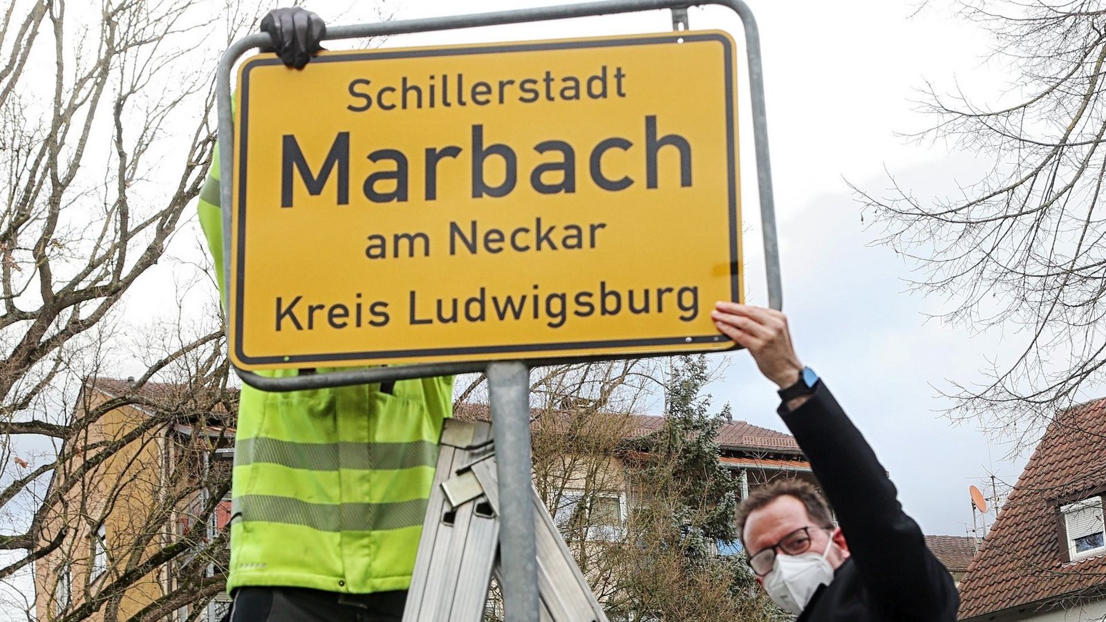 Eine von 130 Zusatzbezeichnungen: seit 2022 ist Marbach „Schillerstadt“.Foto: Avanti