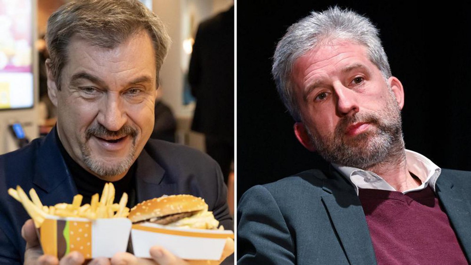 „Ich liebe McDonald’s“, sagte CSU-Chef Markus Söder im Bundestagswahlkampf. Boris Palmer legte sich im Zuge der Verpackungssteuer mit dem Fast-Food-Riesen an.Foto: X-Account Markus Söder, imago/Ulmer II
