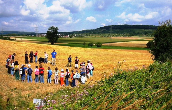 Naturführer: Unterwegs in der Natur, um Verständnis für den Erhalt der Landschaft zu wecken. Foto: Heckengäu-Naturführer