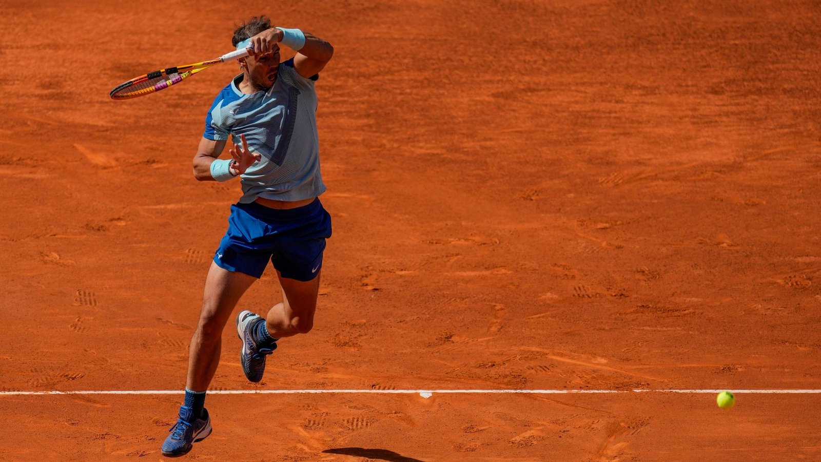 Rafael Nadal verlor in Madrid gegen Carlos Alcaraz.Foto: Bernat Armangue/AP/dpa