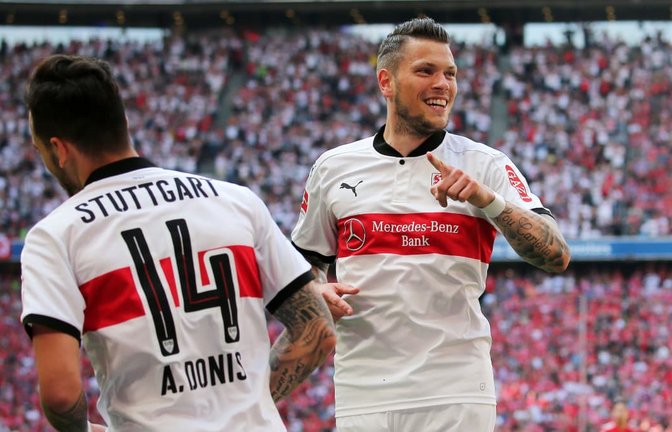 Daniel Ginczek verhalf dem VfB Stuttgart mit zwei Treffern zum 4:1-Überraschungssieg gegen den FC Bayern im Mai 2018.<span class='image-autor'>Pressefoto Baumann</span>