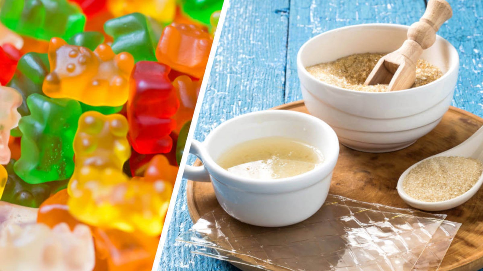 Alles Wichtige zur Herstellung von Gelatine. Daraus besteht die tierische Speisegelatine in Gummibärchen.Foto: Pashu Ta Studio/13Smile - Shutterstock.com Alles Wichtige zur Herstellung von Gelatine. Daraus besteht die tierische Speisegelatine in Gummibärchen.Foto: Pashu Ta Studio/13Smile - Shutterstock.com