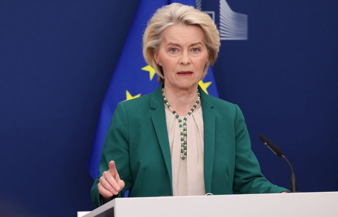 EU-Kommissionspräsidentin Ursula von der Leyen wirbt für eine EU-App zur Altersverifikation in der Online-Welt.<span class='image-autor'>Foto: Omar Havana/AP/dpa</span>