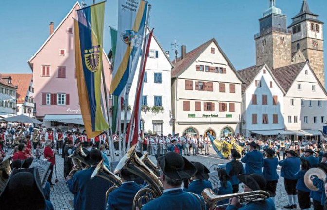 Rund 250 Musiker werden auf dem Markgröninger Marktplatz gemeinsam musizieren.  Foto: p