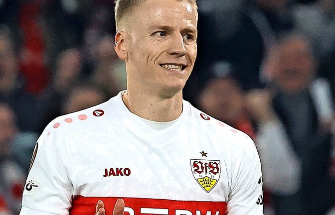 Chris Führich präsentiert sich gegen den VfL Wolfsburg in Bestform.<span class='image-autor'>Foto: Baumann</span>